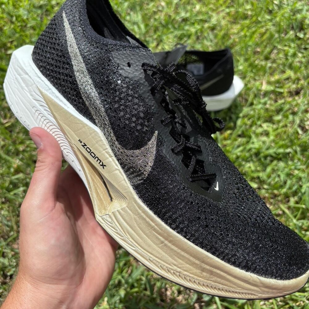 Nike ZoomX Vaporfly NEXT 3 Black Metallic Gold Shoes Mens Size 14 DV4129-001